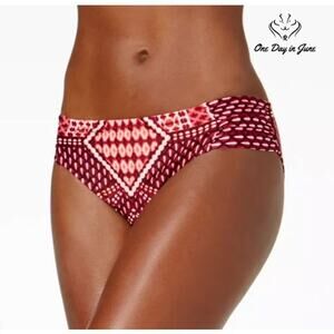 Kenneth Cole Hidden Paradise Ruched Bikini Bottoms Size M